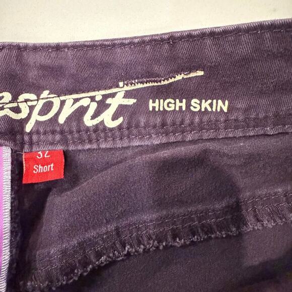 EDC by Esprit High Skin Denim SkinFit Jeans Womens 32 Short Burgundy/Purple Edgy - Picture 6 of 9